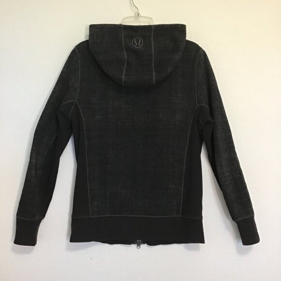 Lululemon Sequence Hoodie Scratchthattexture White Black Size S - Picture 4 of 7